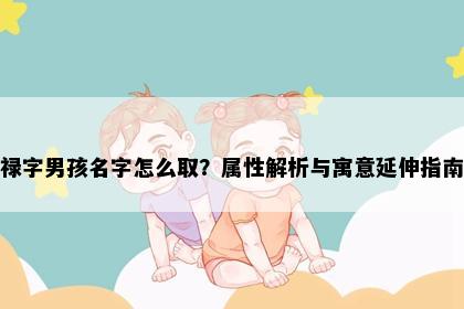 禄字男孩名字怎么取？属性解析与寓意延伸指南