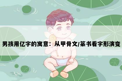 男孩用亿字的寓意：从甲骨文/篆书看字形演变