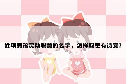 姓项男孩灵动聪慧的名字，怎样取更有诗意？