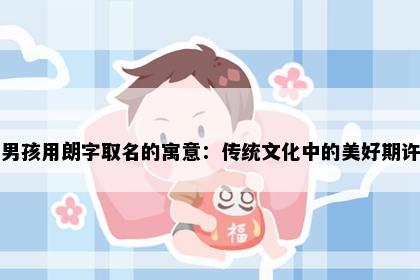 男孩用朗字取名的寓意：传统文化中的美好期许