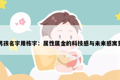 男孩名字用栋字：属性属金的科技感与未来感寓意