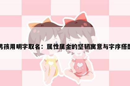 男孩用明字取名：属性属金的坚韧寓意与字序搭配
