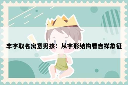 丰字取名寓意男孩：从字形结构看吉祥象征