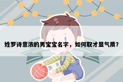 姓罗诗意浓的男宝宝名字，如何取才显气质？