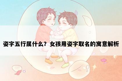 姿字五行属什么？女孩用姿字取名的寓意解析