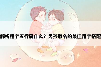 解析程字五行属什么?男孩取名的最佳用字搭配