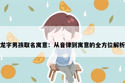 龙字男孩取名寓意：从音律到寓意的全方位解析