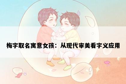 梅字取名寓意女孩：从现代审美看字义应用