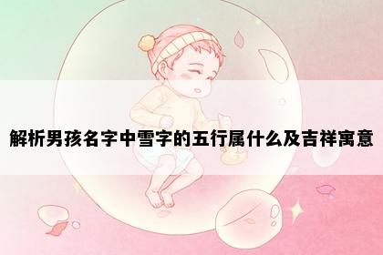 解析男孩名字中雪字的五行属什么及吉祥寓意