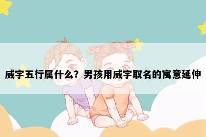 威字五行属什么？男孩用威字取名的寓意延伸