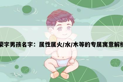荣字男孩名字：属性属火/水/木等的专属寓意解析
