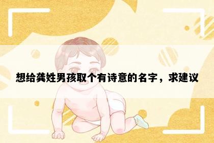 想给龚姓男孩取个有诗意的名字，求建议